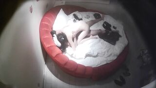 酒店情侶偷拍 膚白水嫩的清純小美女酒店和帥男友體驗高難度姿勢