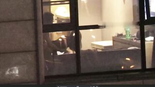 【星級酒店窗外偷拍】情趣旗袍美女