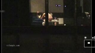 【五星級酒店窗外偷拍】情侶內射合集 (2)