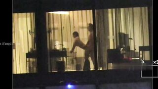 【五星級酒店窗外偷拍】情侶內射合集 (4)