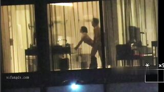 【五星級酒店窗外偷拍】情侶內射合集 (4)